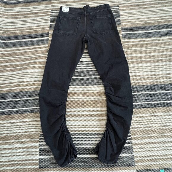 Free People We The Free Daliah Stacked Low Rise Straight Leg Jeans Black Size 30 - Picture 5 of 14